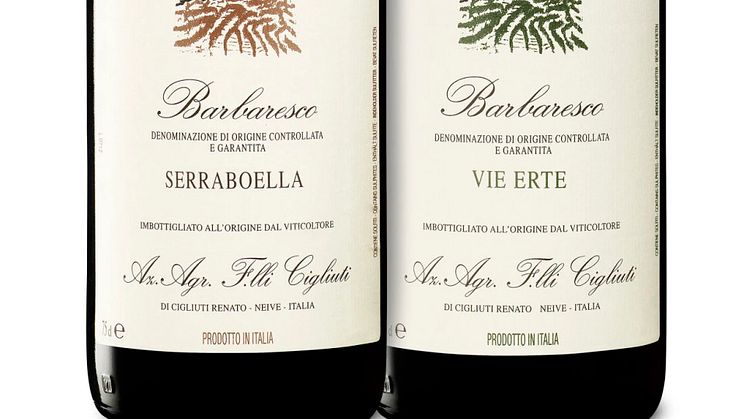Barbaresco Serraboella 2018 och Barbaresco Vie Erte 2018 återkommer i tillfälliga sortimentet