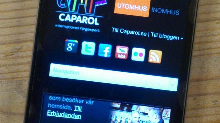 Caparols målarfärg i alla mobiler och läsplattor