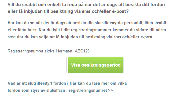 Nu kan du få inbjudan till besiktning via sms och e-post
