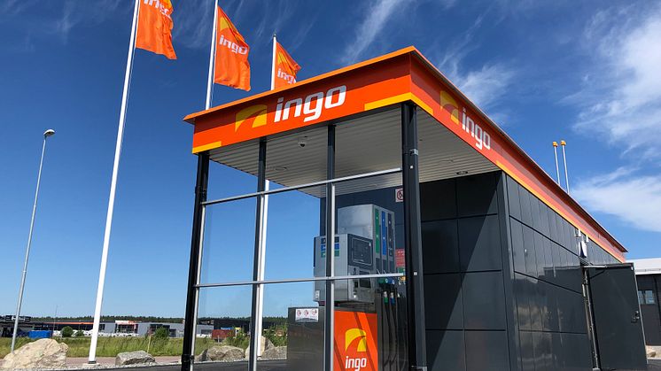 INGO öppnar sin tredje station i Enköping - med containerlösning