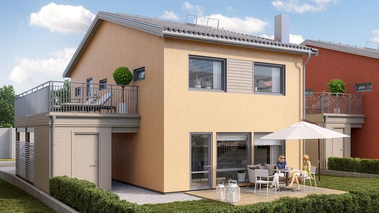 Kv Backnejlikan - 3D-bild av baksidan