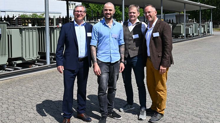 Pressegespräch Marktheidenfeld: Frank Schneider, Philipp Hench, Günther Mertel und Sebastian Schreck
