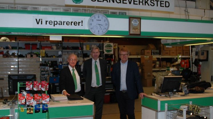 På bildet fra v:  Erik Jølberg og Nils Lauvlid, begge fra TESS og Jan Barve, Industri-fokus
