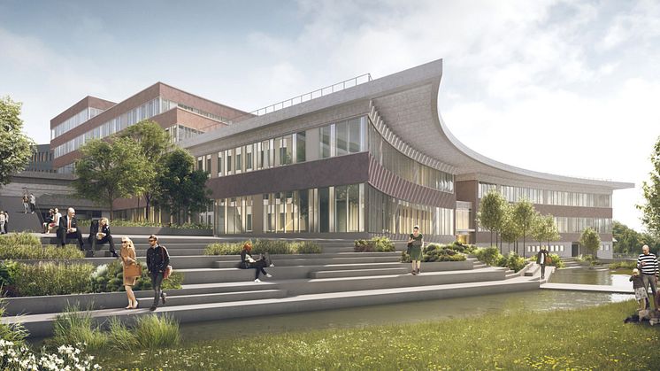 LINK arkitektur axlar inredningsuppdraget för nya campus Albano, Illustration: BSK arkitekter