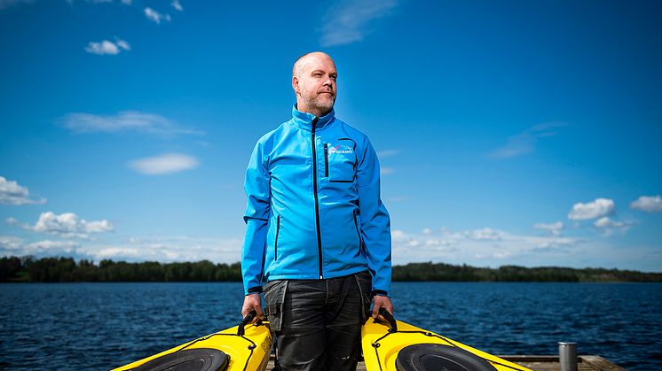 Magnus Christoffersson tog över Frykenbadens Camping för tre år sedan. Foto: Fredrik Karlsson/Bildbyrån