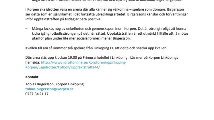 Korpen Linköping bjuder in 50 lag till upptaktsträff inför stundande Korpsäsong