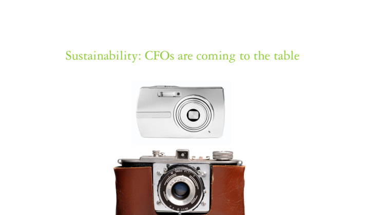 Deloitten selvitys - Sustainability: CFOs are coming to the table