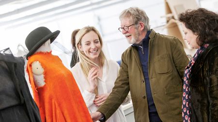 Catwalk king visits Northumbria's fashion studio