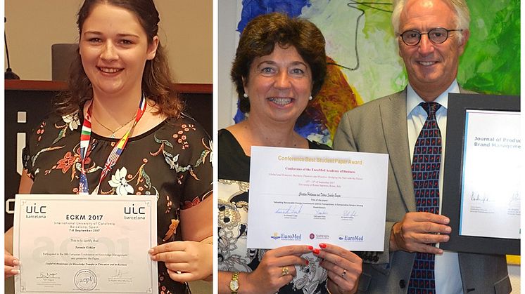 HdWM goes international: Prof. Dr. Dolores Sanchez Bengoa, Prof. Dr. Hans R. Kaufmann und Yasmin Köhler erhalten Auszeichnungen in Rom und Barcelona 