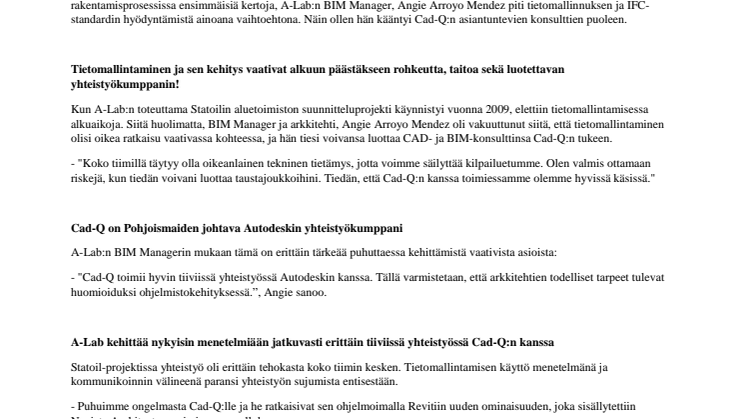 Monimuotoinen rakennusprojekti Norjassa: Arkkitehtiyhtiö A-Lab ratkaisi sen BIM:n avulla