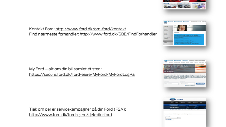 Find information om din FORD