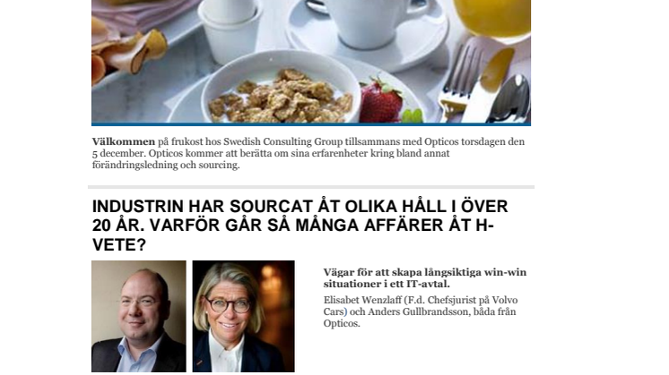 Välkommen på Frukostmöte!