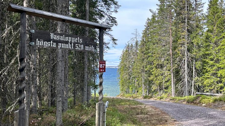 Vasaloppets högsta punkt 528 meter över havet