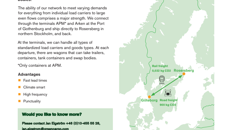 Direct route Gothenburg – Stockholm Network Connect