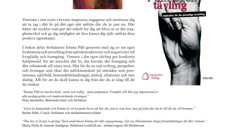 Info om boken Vinnare i din egen tävling