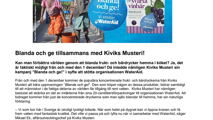 Blanda och ge tillsammans med Kiviks Musteri