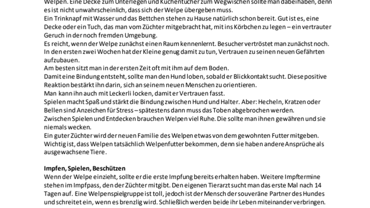 Fressnapf-Tierratgeber 05/2019: Ein Welpe zieht ein