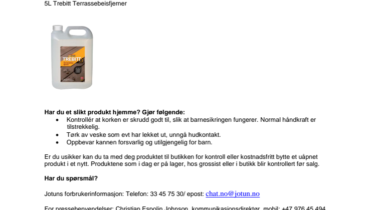 PRODUKTADVARSEL