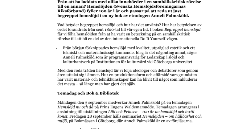 Vad är hemslöjd?