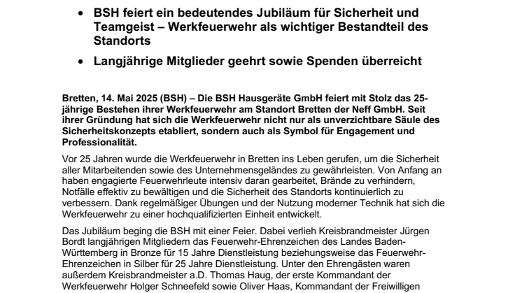 BSH_Presseinformation-25_Jahre_Werkfeuerwehr_Bretten