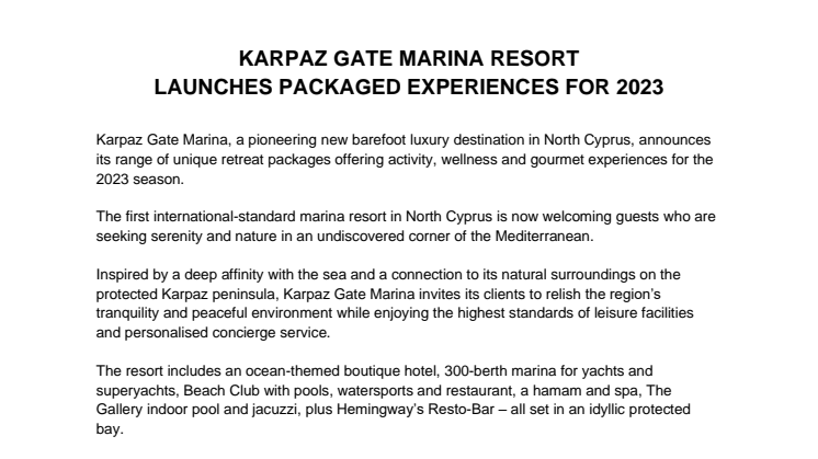 Karpaz Gate Marina_Press release_Karpaz Gate Marina Resort Launches Packages for 2023.pdf