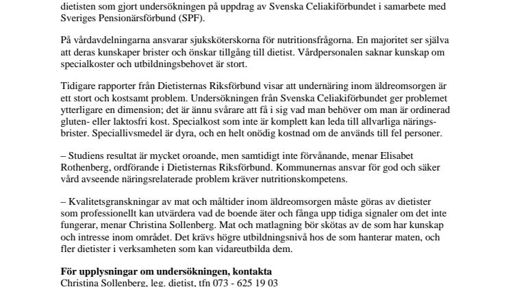 Stora brister i hanteringen av specialkost inom äldreomsorgen