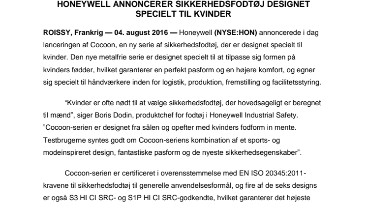 Honeywell annoncerer sikkerhedsfodtøj designet specielt til kvinder