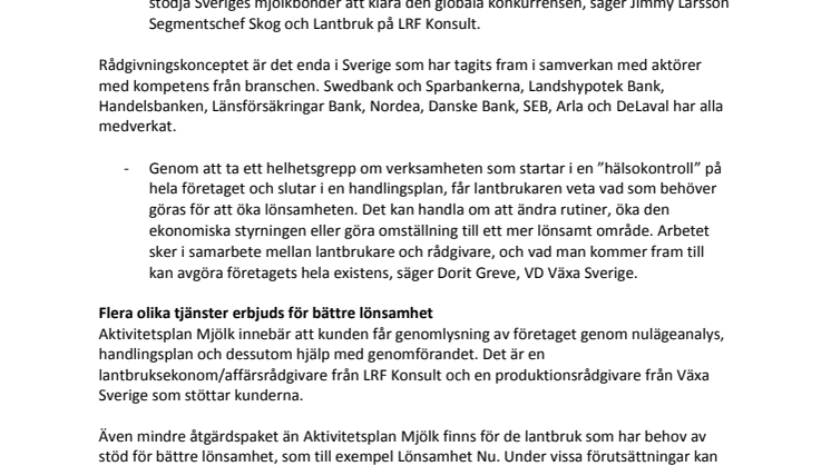 Samverkan kring rådgivning mjölk för att möta framtiden