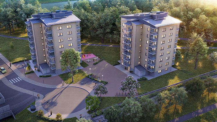 ABK:s 74 bostäder vid Tivoliparken hyrs nu ut med nya köregler.