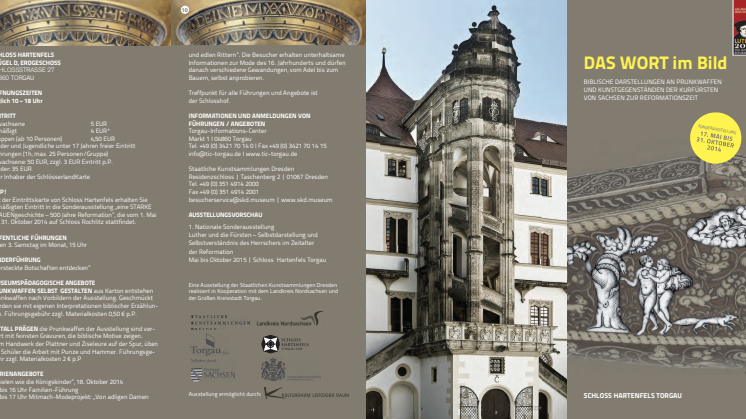 Faltblatt zur Ausstellung "DAS WORT im Bild"