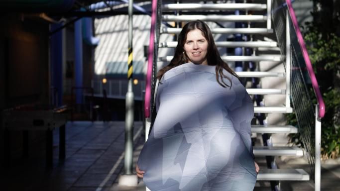 Anne-Liis Kogan med steinkostyme