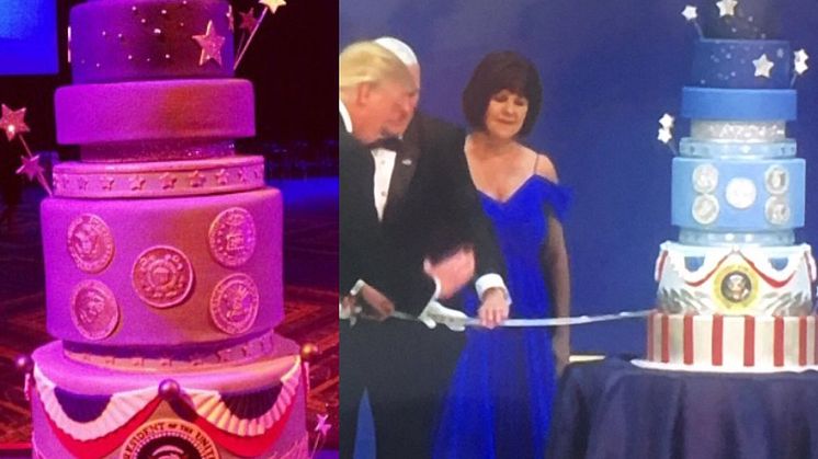 This is the photo tweeted by Duff Goldman, to show his cake against that of Donald Trump