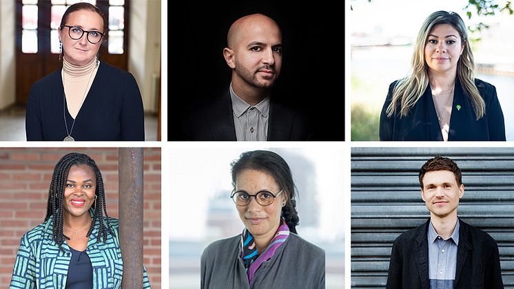 Uppifrån från vänster: Emina Kovacic, Haydar Alward, Stefana Hoti, Rafaela Stålbalk Klose, Sabina Jallow, Finn Williams
