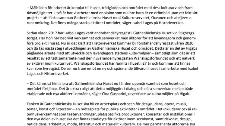 Gathenhielmska Huset öppnas upp