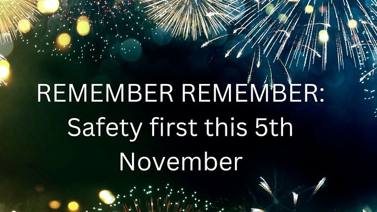 Remember remember... Safety first this 5th November!