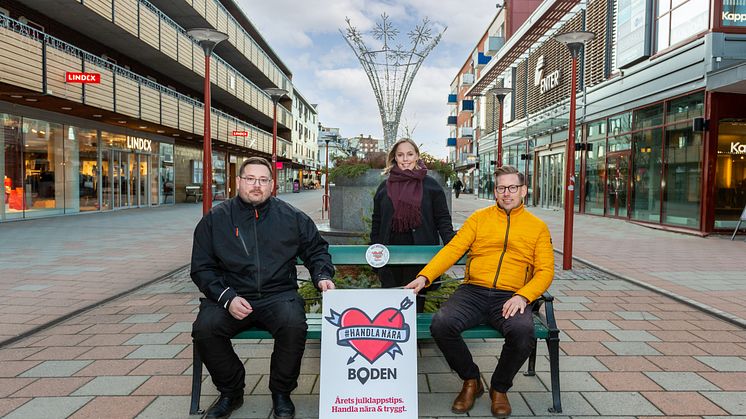 Dennis Wikstén, VD, Wiksténs fastigheter AB, Michaela Strömberg, näringslivsutvecklare, Bodens kommun och Rikard Mattsson, verksamhetsledare, Företagarna Boden. Foto: KOMM/Bodens kommun