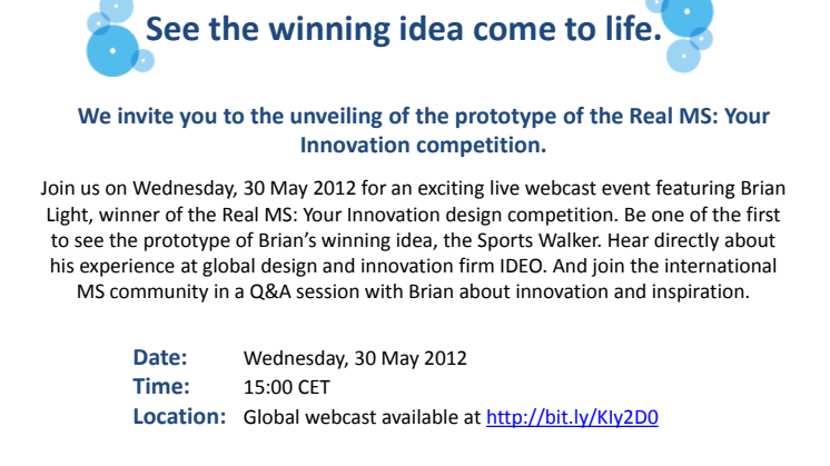 Merck Serono Unveils Global Design Competition Prototype
