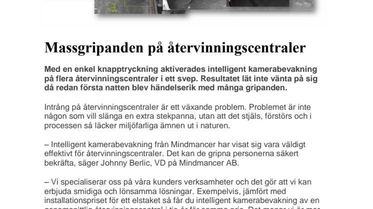 Massgripanden på återvinningscentraler