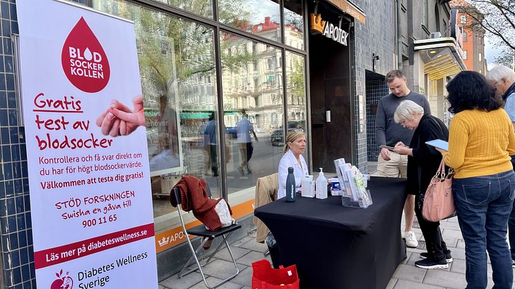 Gratis blodsockerkoll erbjuds på ett flertal platser under hösten