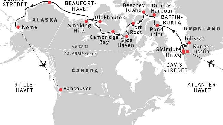 Hurtigruten gjennom Nordvestpassasjen