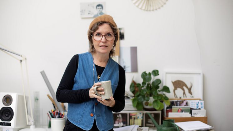 Johanna Billing i sin studio. Foto: Sofia Runarsdotter