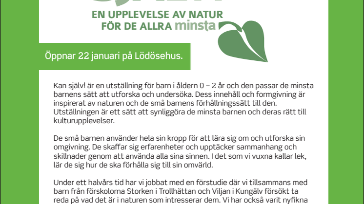 Kan sjäv, informationsblad