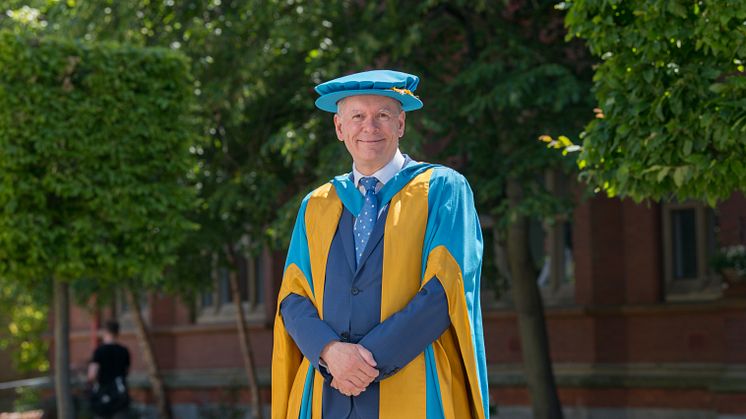 Professor Andrew Wathey, Northumbria University's former Vice-Chancellor and Chief Executive received his Honorary Degree on the University's City Campus, Newcastle.