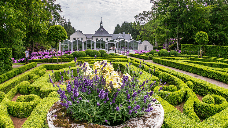 Norrvikens trädgårdar i Båstad är en av Swedish Gardens 35 medlemsparker. Rudolf Abelins livsverk är berömt för sina trädgårdar i olika stilar, skapade i början av 1900-talet. Foto: Nottvikens trädgårdar
