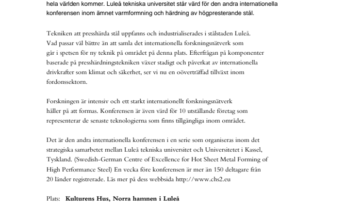 Framtidens stålteknologier lockar forskare till Luleå