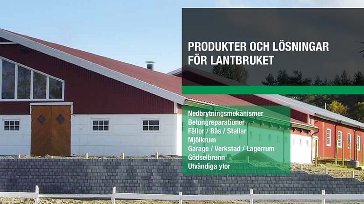 Golv för livsmedelsindustrin och lantbruket