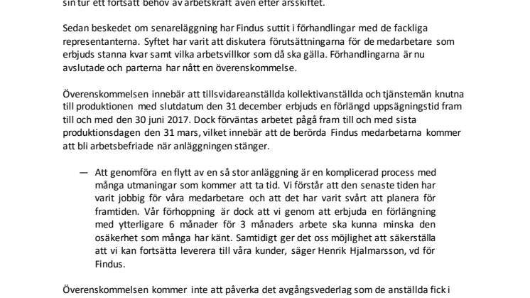 Findus förlänger produktionstiden