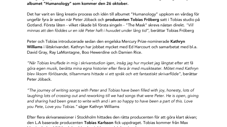 MEDIAINFO "Humanology" Peter Jöback