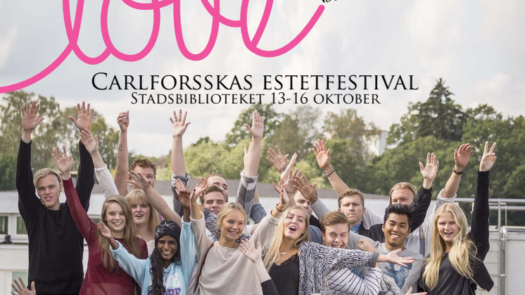 Affisch LovES – Carlforsskas Estetfestival på Västerås stadsbibliotek 13–16 oktober 2014