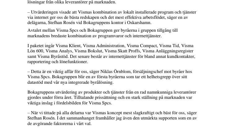 Expanderande redovisningsgrupp växer med Visma